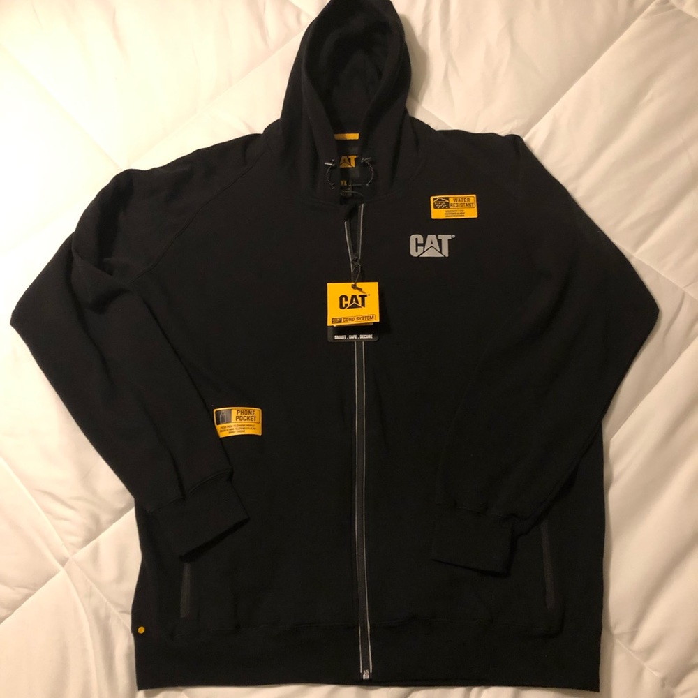 Caterpillar Mens Warrior Hooded Zip Sweatshirt NWT